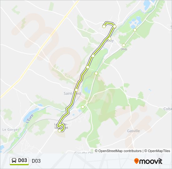D03 Bus Line Map