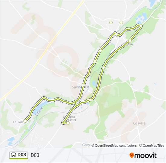 D03 Bus Line Map