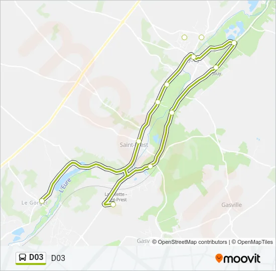 D03 Bus Line Map