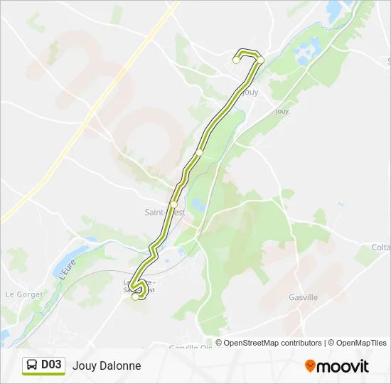 D03 Bus Line Map