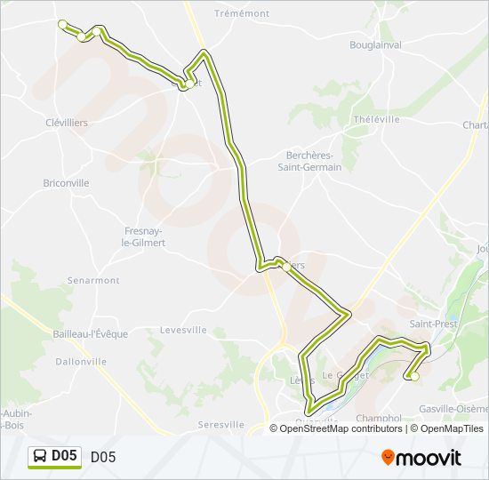 D05 Bus Line Map