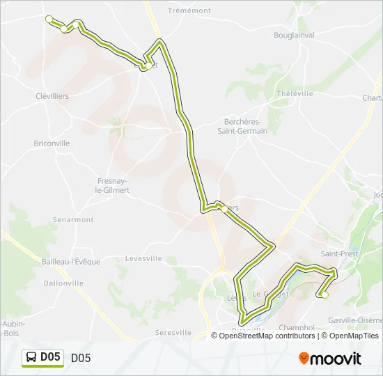 D05 Bus Line Map