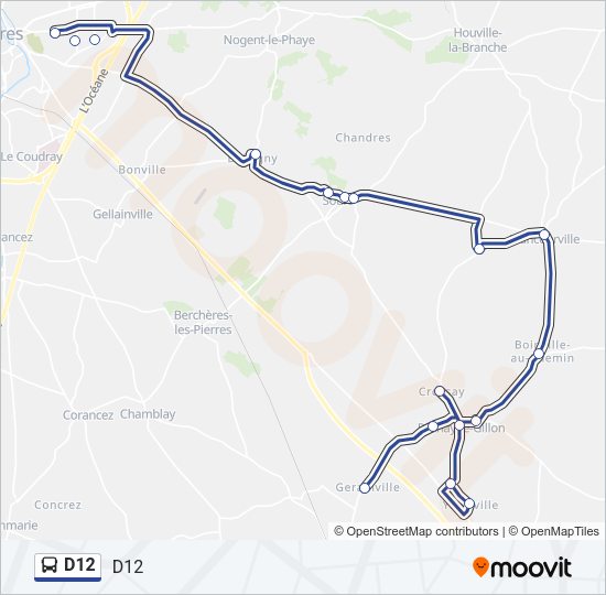 D12 Bus Line Map