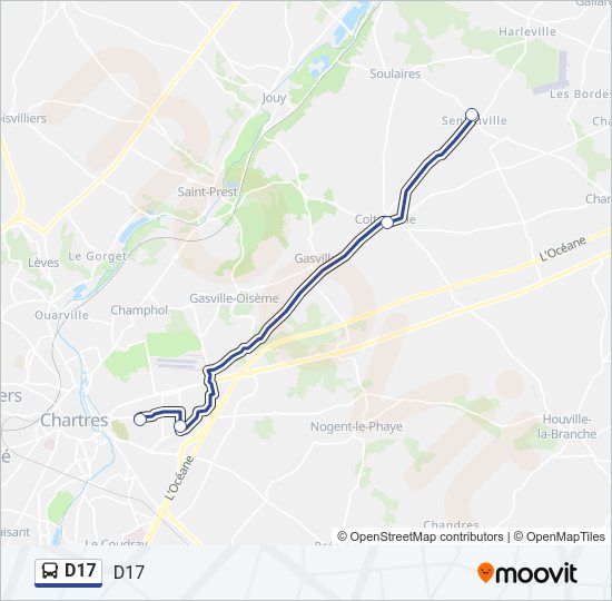 D17 Bus Line Map