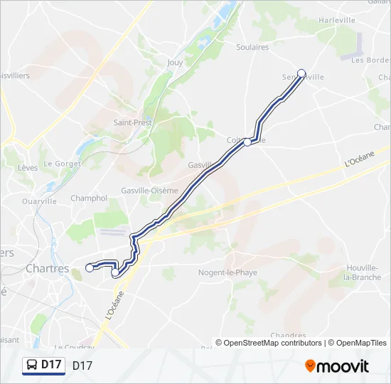 D17 Bus Line Map