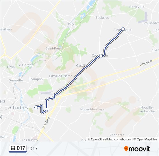 D17 Bus Line Map