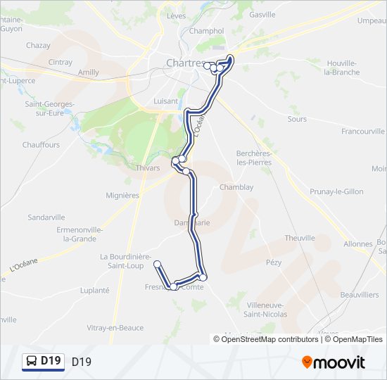 D19 Bus Line Map