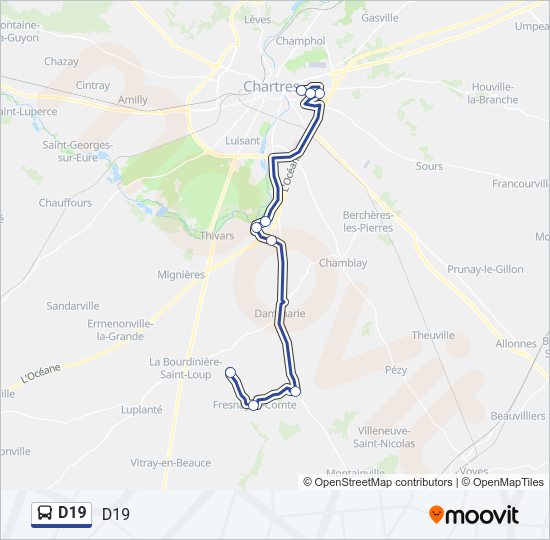 D19 Bus Line Map