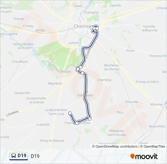 D19 Bus Line Map