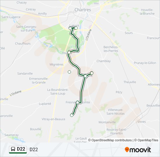 D22 Bus Line Map