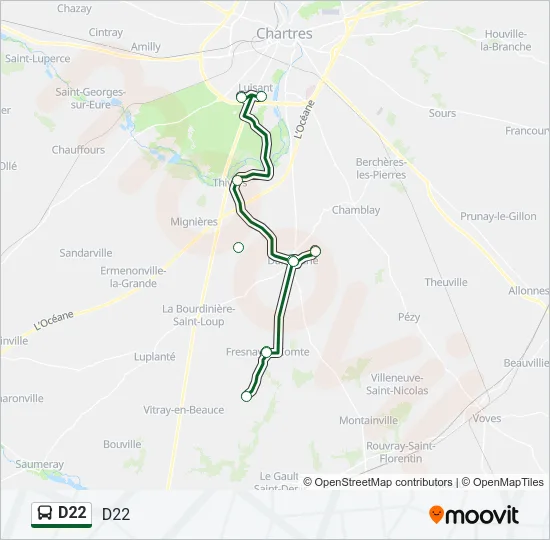 D22 Bus Line Map