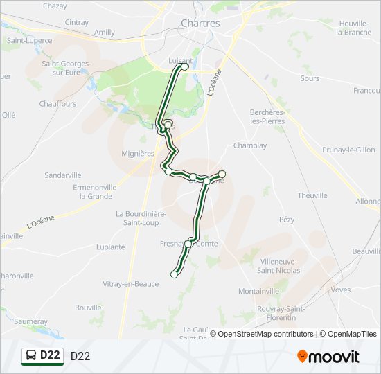 D22 Bus Line Map