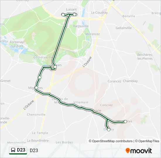 D23 Bus Line Map