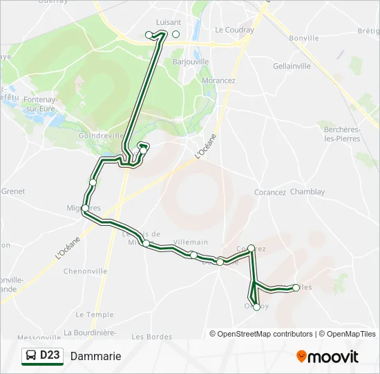 D23 Bus Line Map