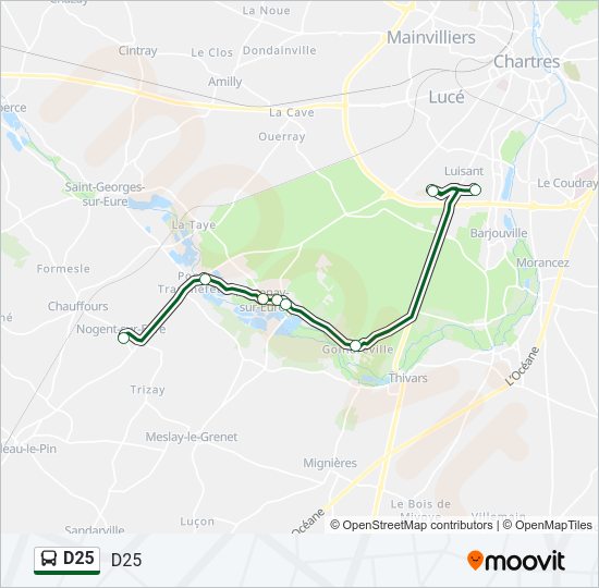 D25 Bus Line Map