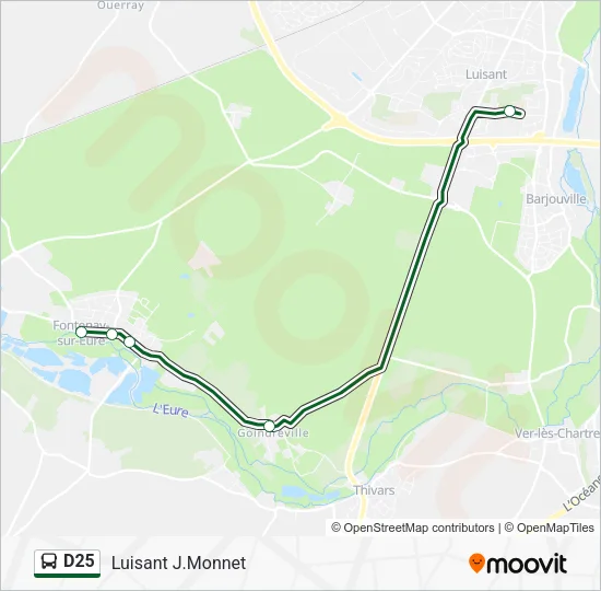 D25 Bus Line Map