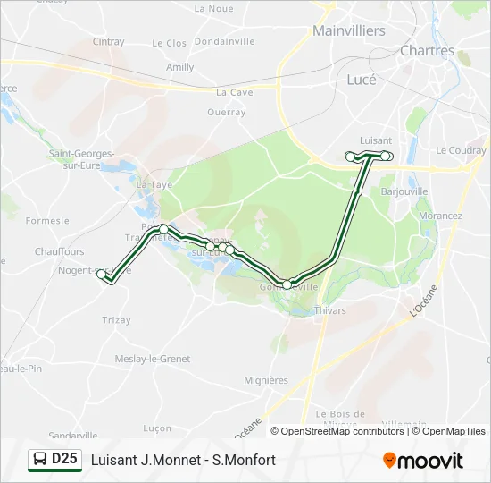 D25 Bus Line Map
