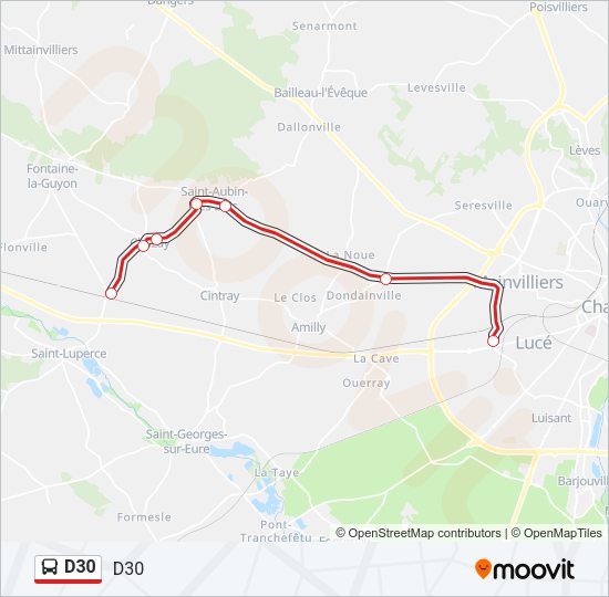 D30 Bus Line Map