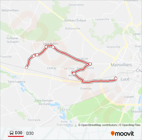 D30 Bus Line Map