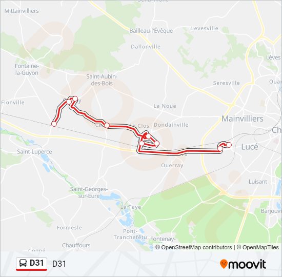 D31 Bus Line Map