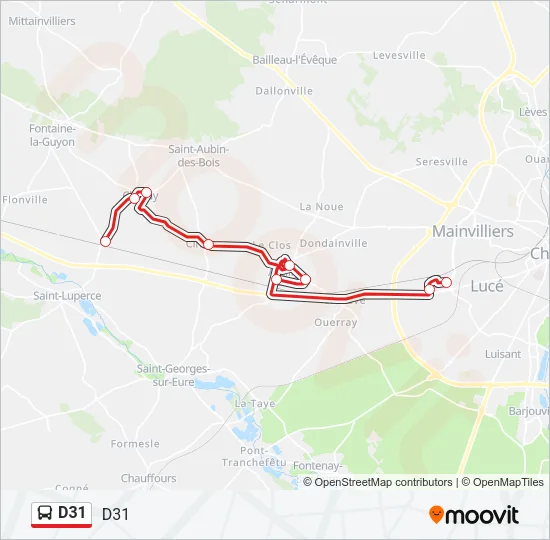 D31 Bus Line Map