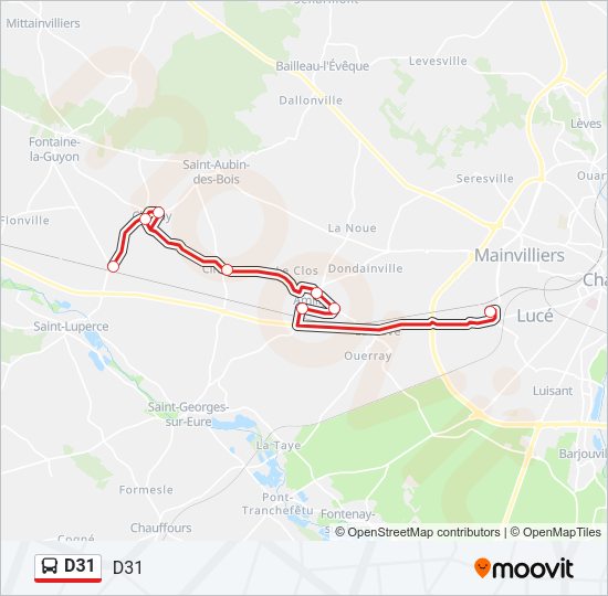 D31 Bus Line Map