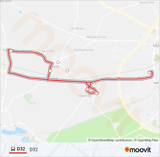 D32 Bus Line Map