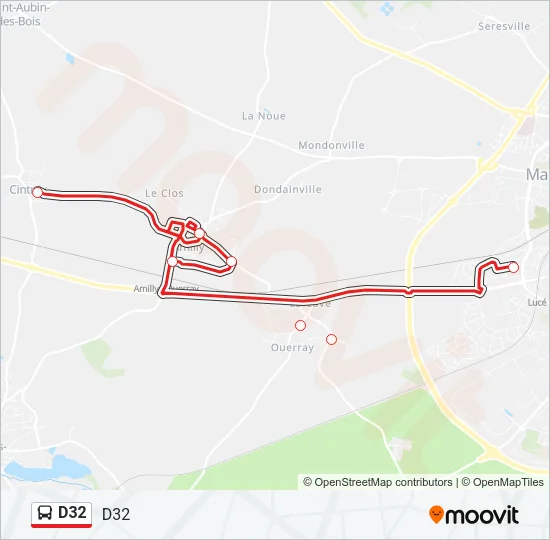D32 Bus Line Map