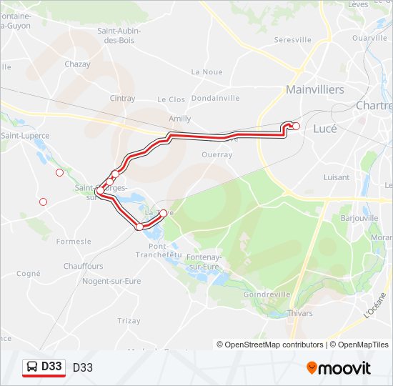 D33 Bus Line Map