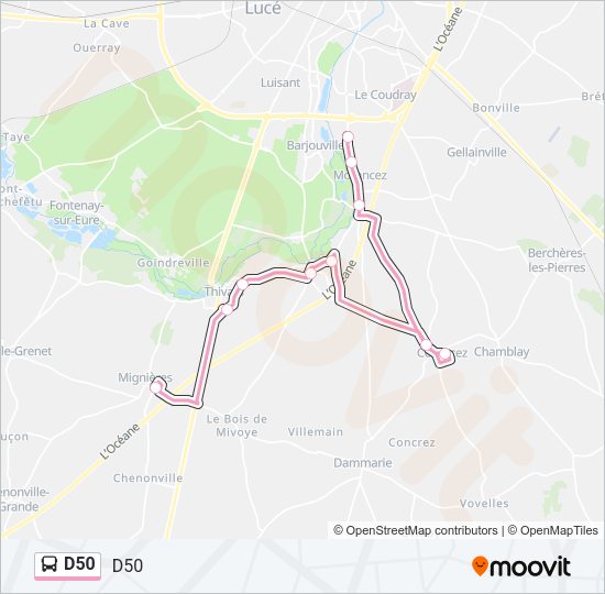 D50 Bus Line Map