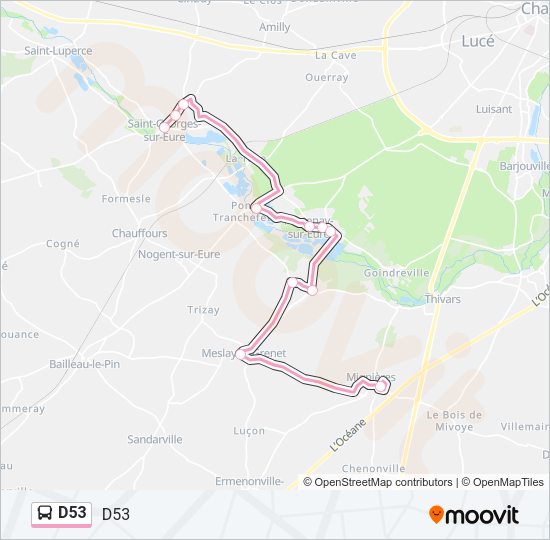 D53 Bus Line Map