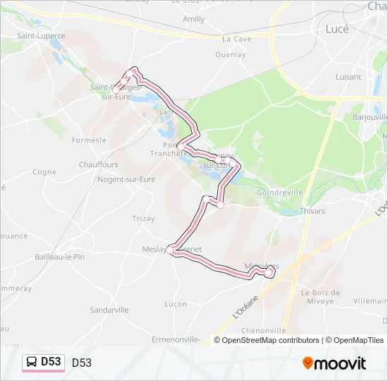 D53 Bus Line Map