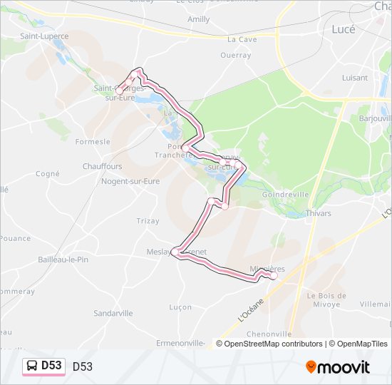 D53 Bus Line Map
