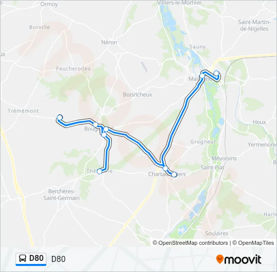 D80 Bus Line Map