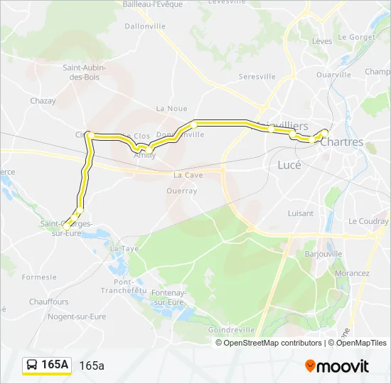 165A Bus Line Map