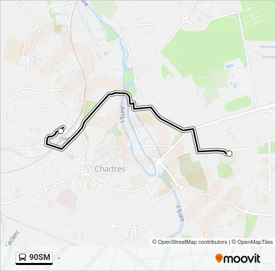 90SM Bus Line Map