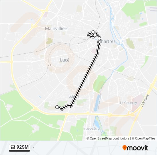 92SM Bus Line Map