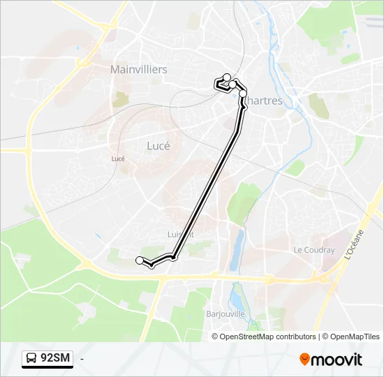 92SM Bus Line Map