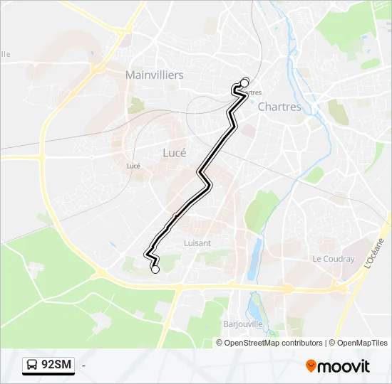 92SM Bus Line Map