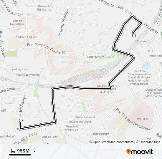 95SM Bus Line Map