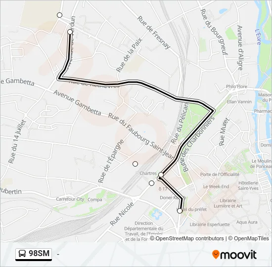 98SM Bus Line Map