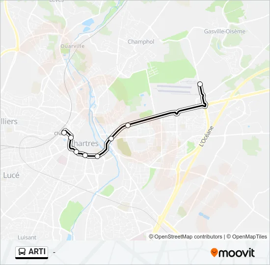 ARTI Bus Line Map