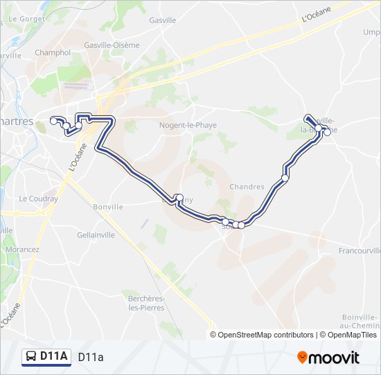 D11A Bus Line Map