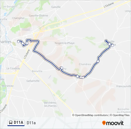 D11A Bus Line Map