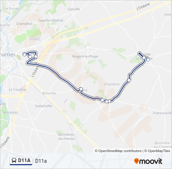 D11A Bus Line Map