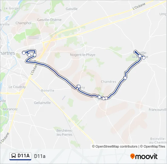 D11A Bus Line Map