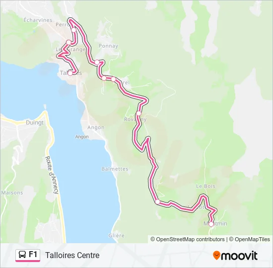 F1 Bus Line Map
