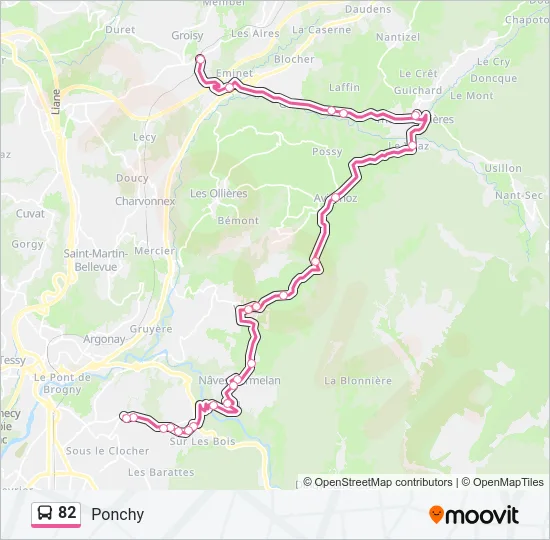 82 Bus Line Map