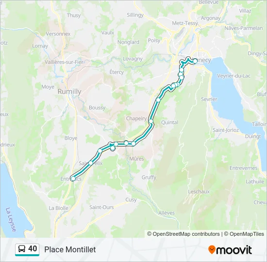 40 Bus Line Map