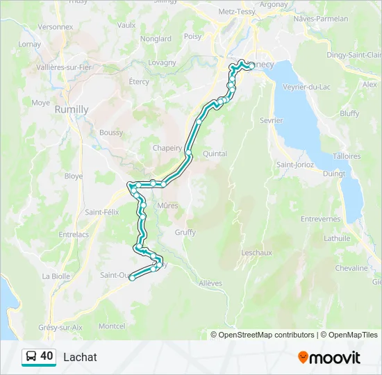 40 Bus Line Map